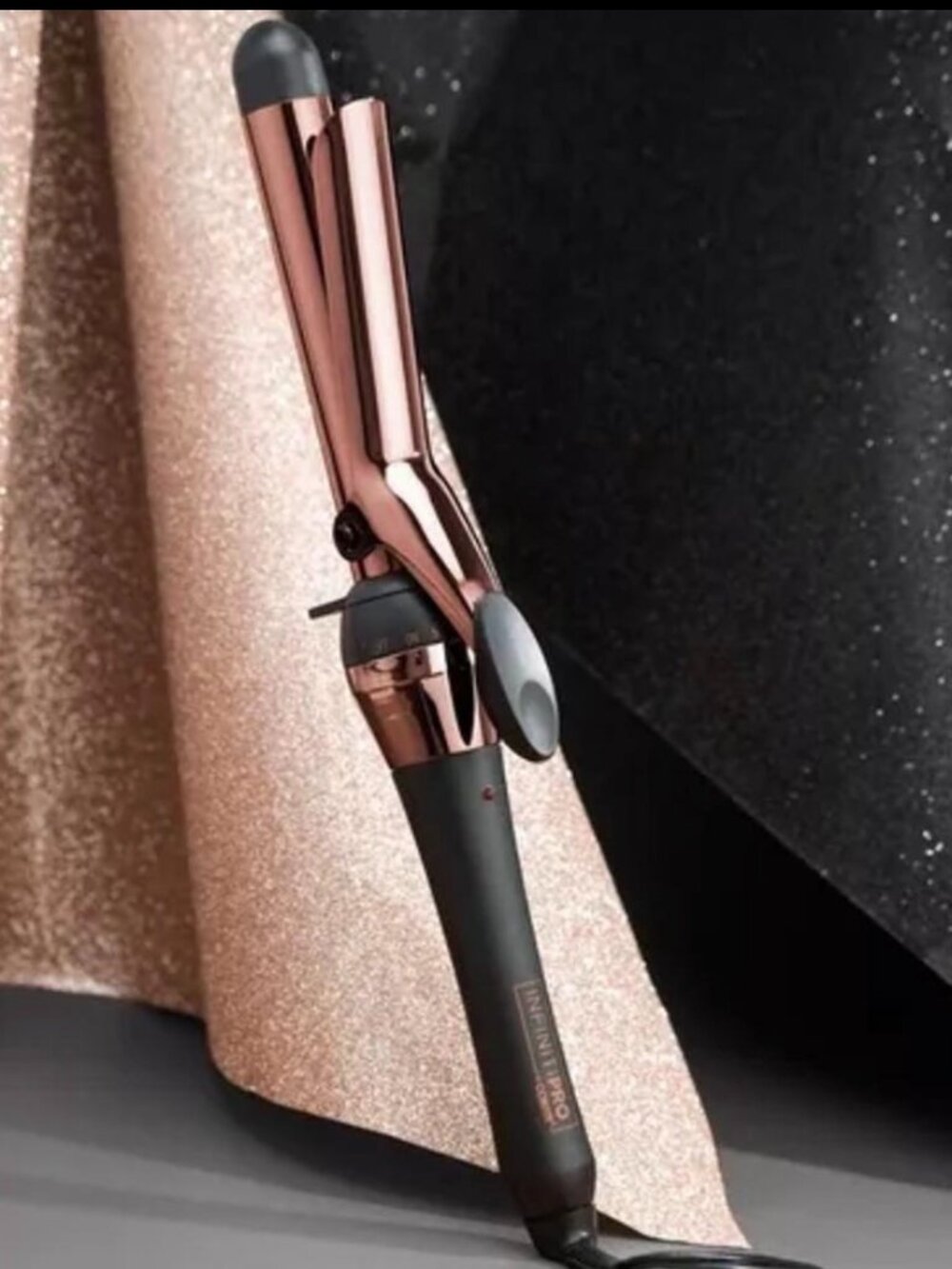 Nicebay  profesional  ceramic coating  curling Iron -Rose Golup .